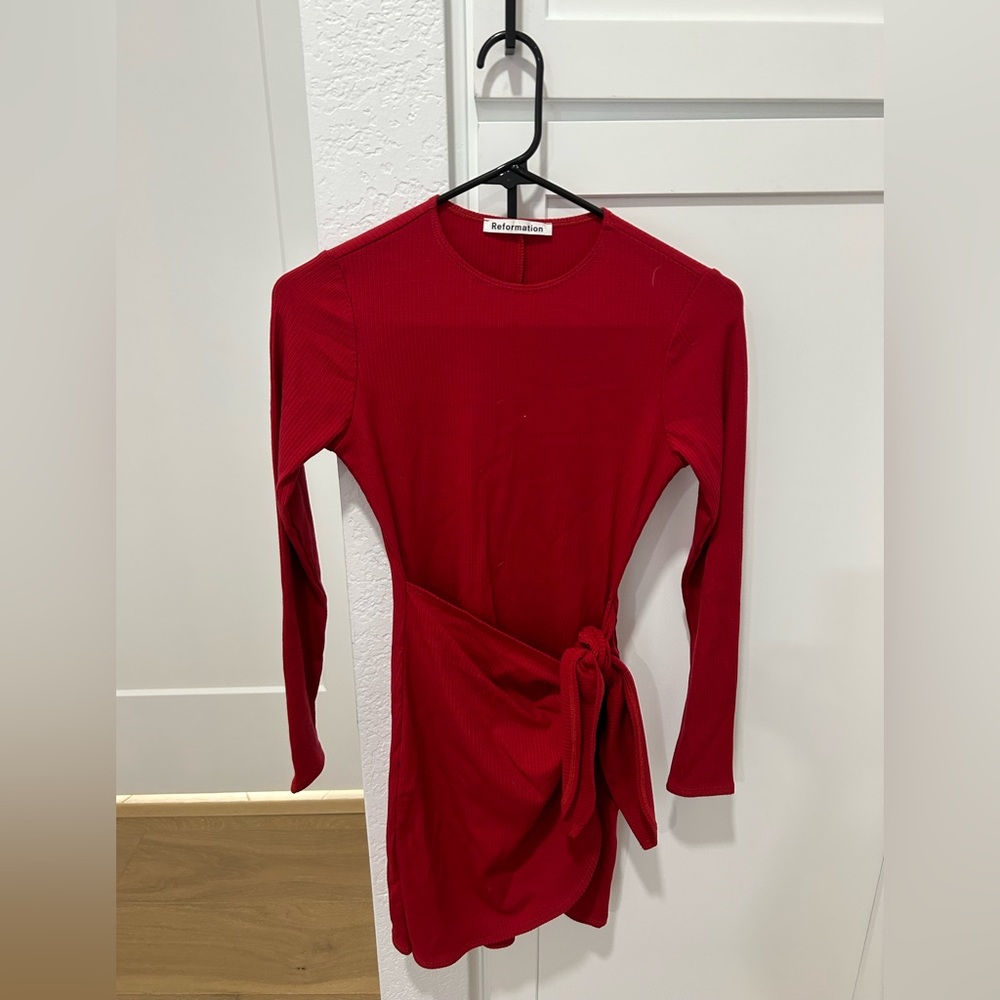 Reformation Red Mini Dress - Picture 3 of 6